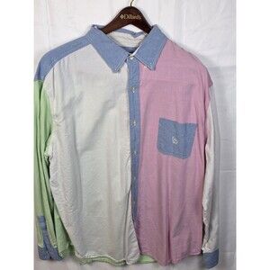 Chaps‎ Men's XXL Multicolored Pastel Long Sleeve Button Up Shirt